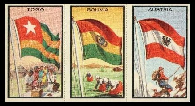 1963 Flag Midgee Cards Togo Bolivia Austria